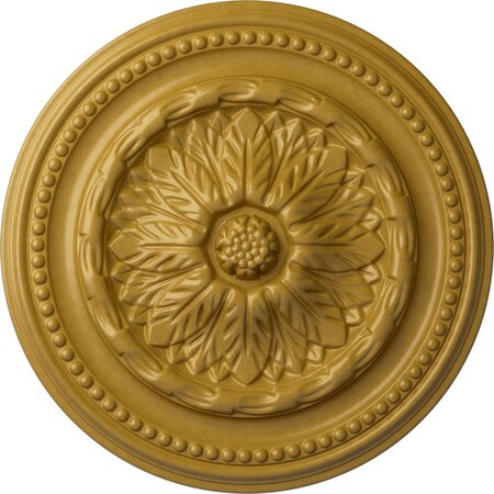 Ekena Millwork Chester Ceiling Medallion (Fits Canopies up to 2 1/4"), 15 3/4"OD x 1 7/8"P, Iridescent Gold CM15CHIGS